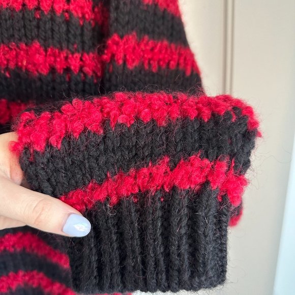 NWT Zadig & Voltaire Benny Mohair Sweater Merino Wool Knit Striped Men's Medium - Picture 6 of 8